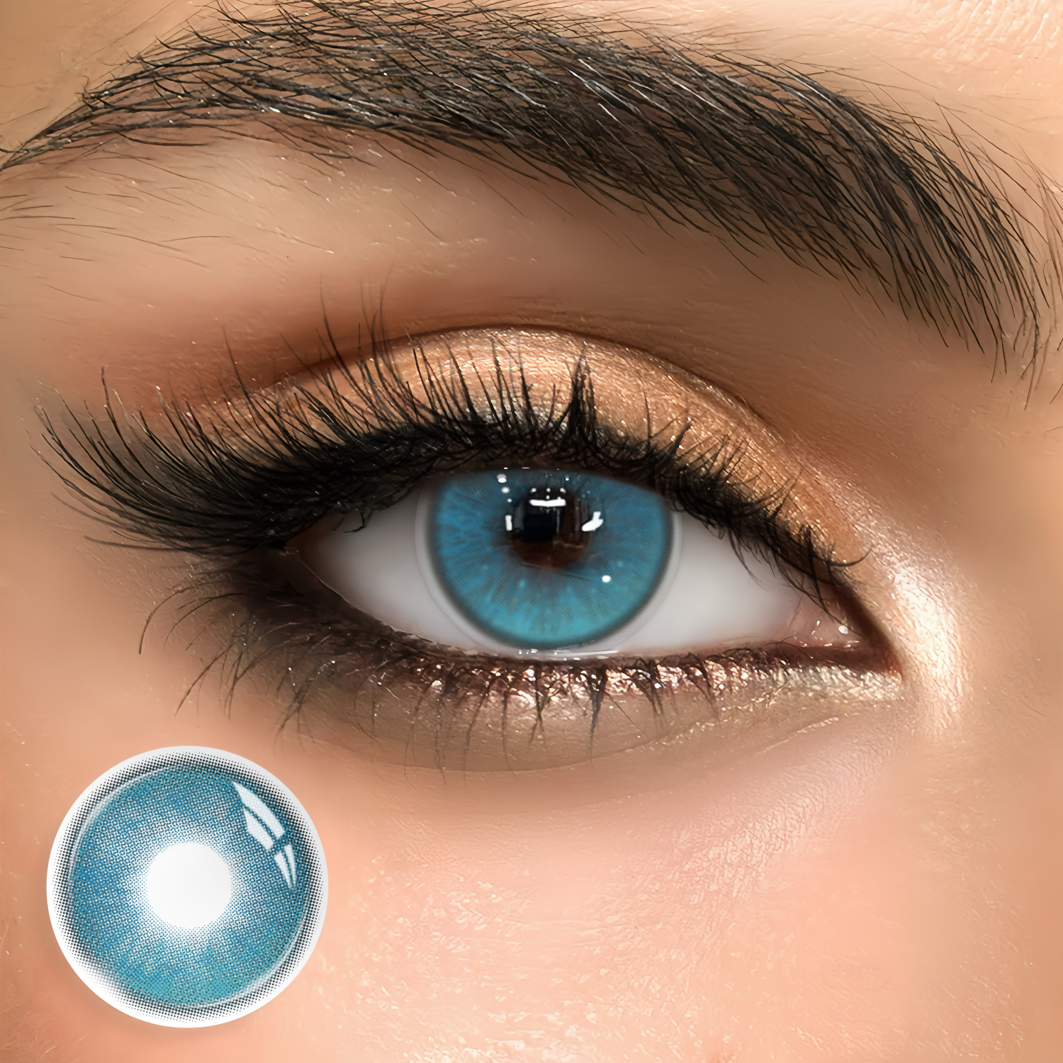 Frostina Blue - 1 Year, 2 lenses Colored Contacts - Gleglow