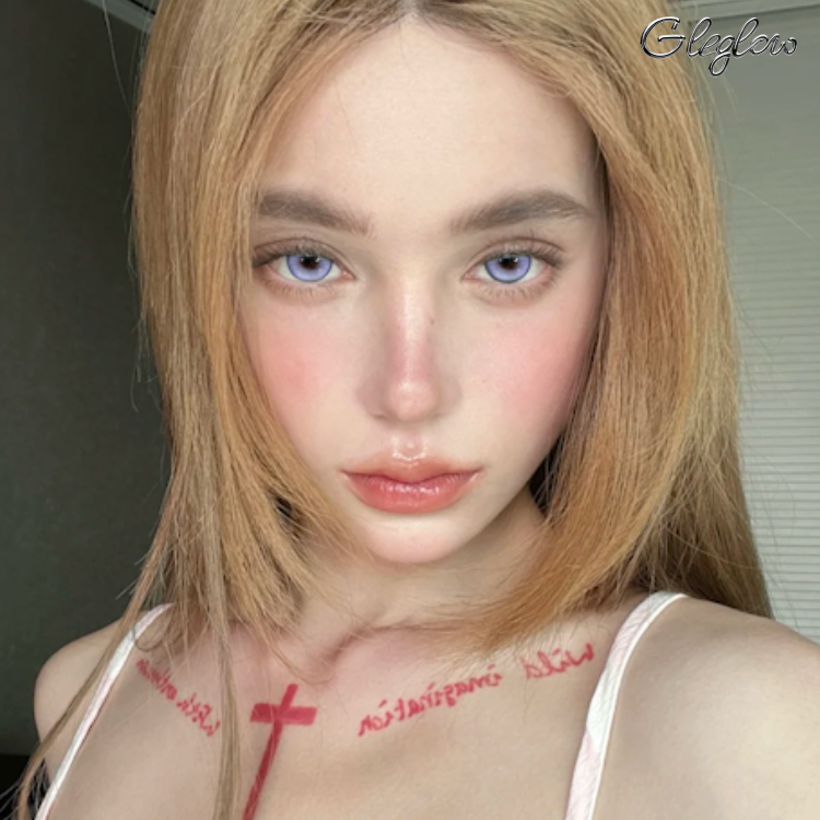 Nimbusis Purple - 1 Year, 2 lenses Colored Contacts - Gleglow