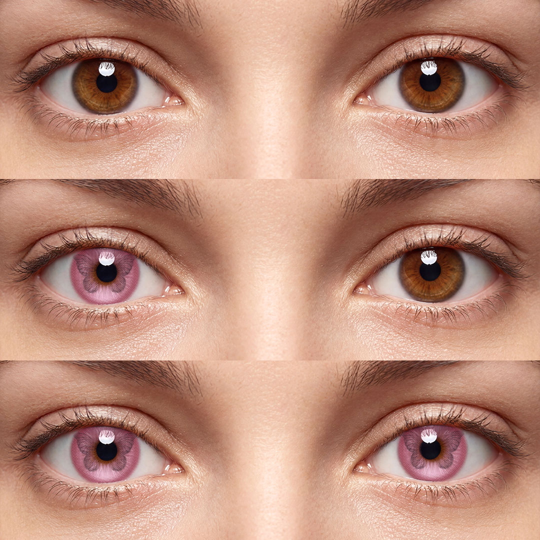 Fluttery Pink - 1 Year, 2 lenses