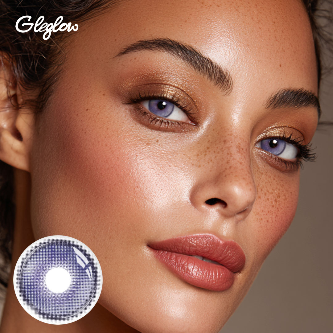 Shard Purple - 1 Year, 2 lenses Colored Contacts - Gleglow