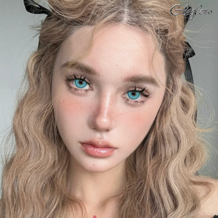 Fritillary Blue - 1 Year, 2 lenses Colored Contacts - Gleglow