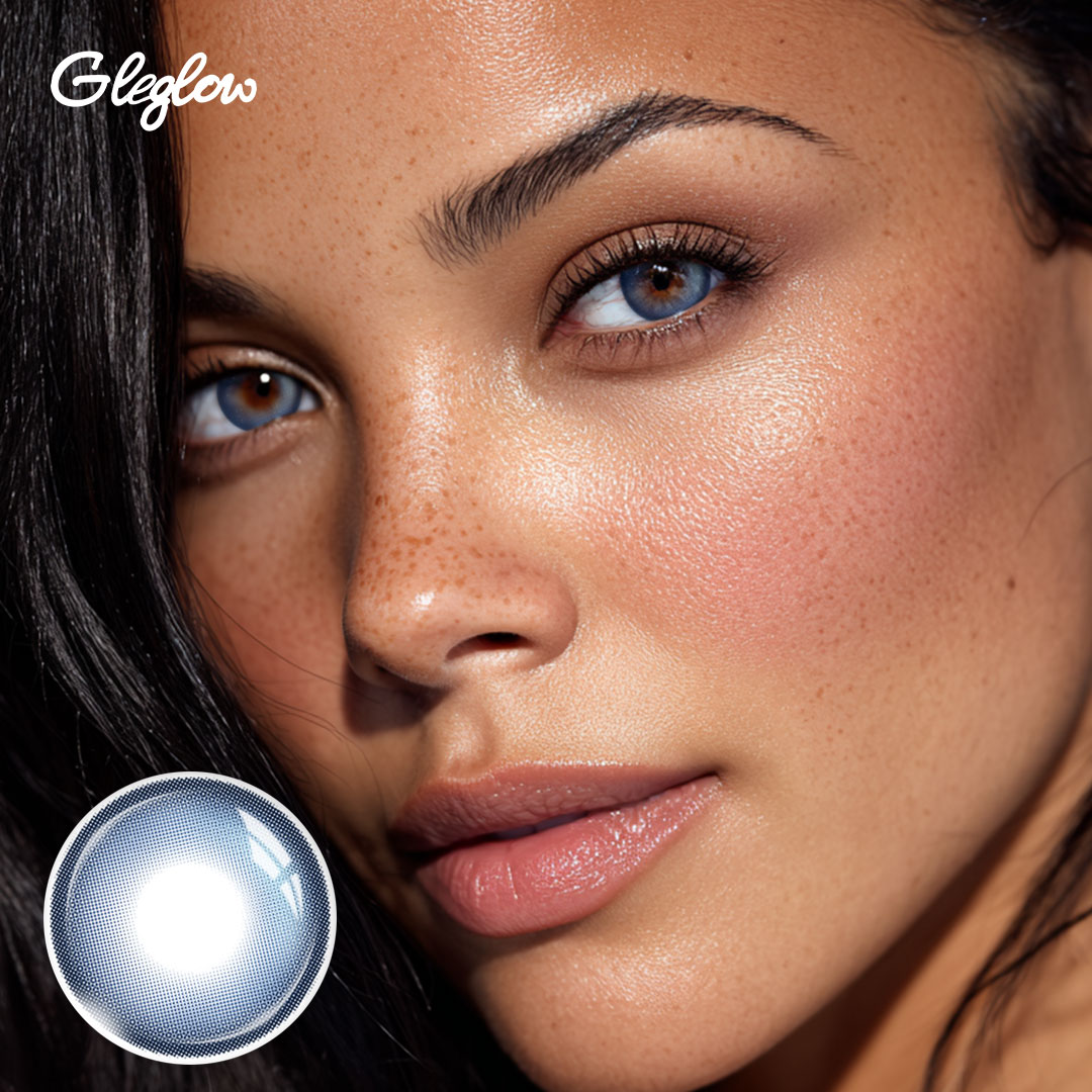 Cozy Blue - 1 Year, 2 lenses Colored Contacts - Gleglow