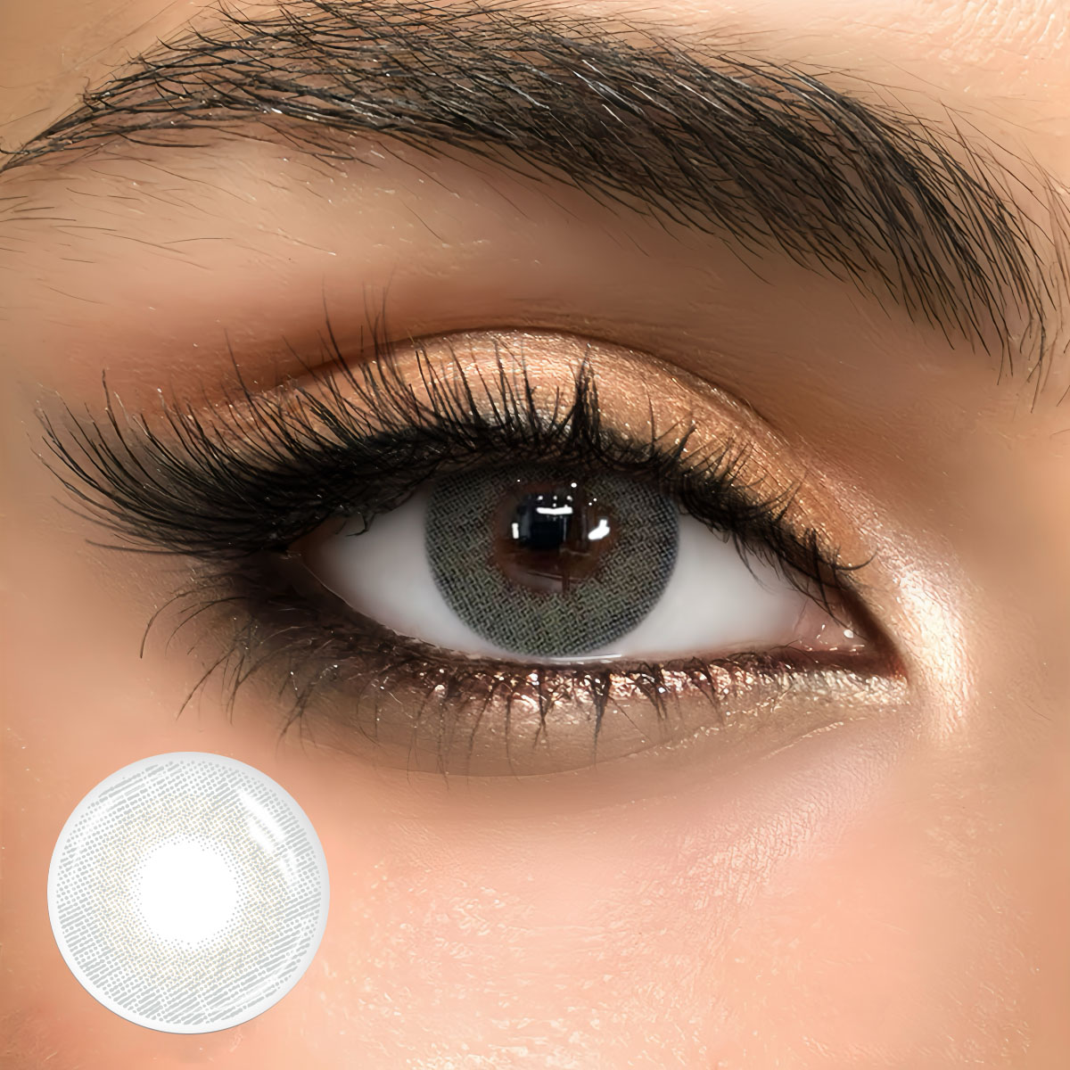 Serac Green-Grey - 1 Year, 2 lenses Colored Contacts - Gleglow