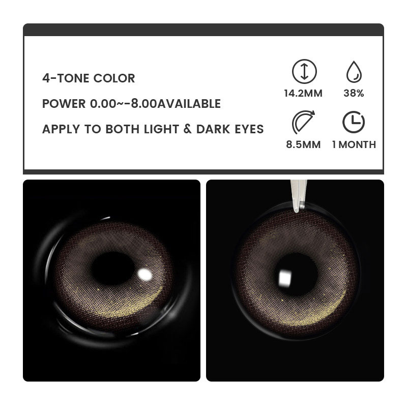 Halcyon Brown - monthly, 2 lenses Colored Contacts - Gleglow