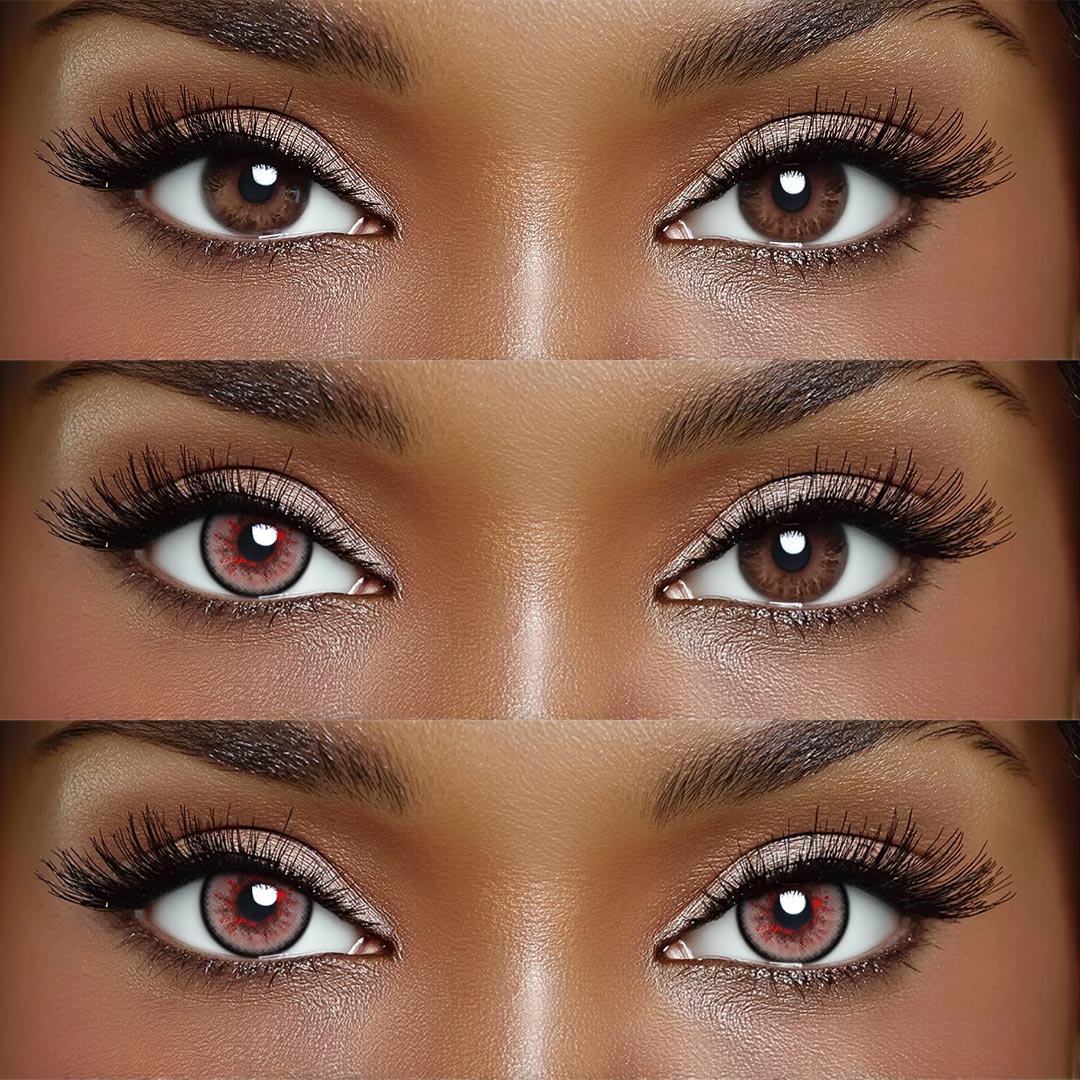 Havoc Red - 1 Year, 2 lenses Colored Contacts - Gleglow