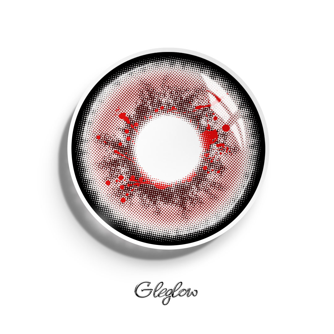 Havoc Red - 1 Year, 2 lenses Colored Contacts - Gleglow