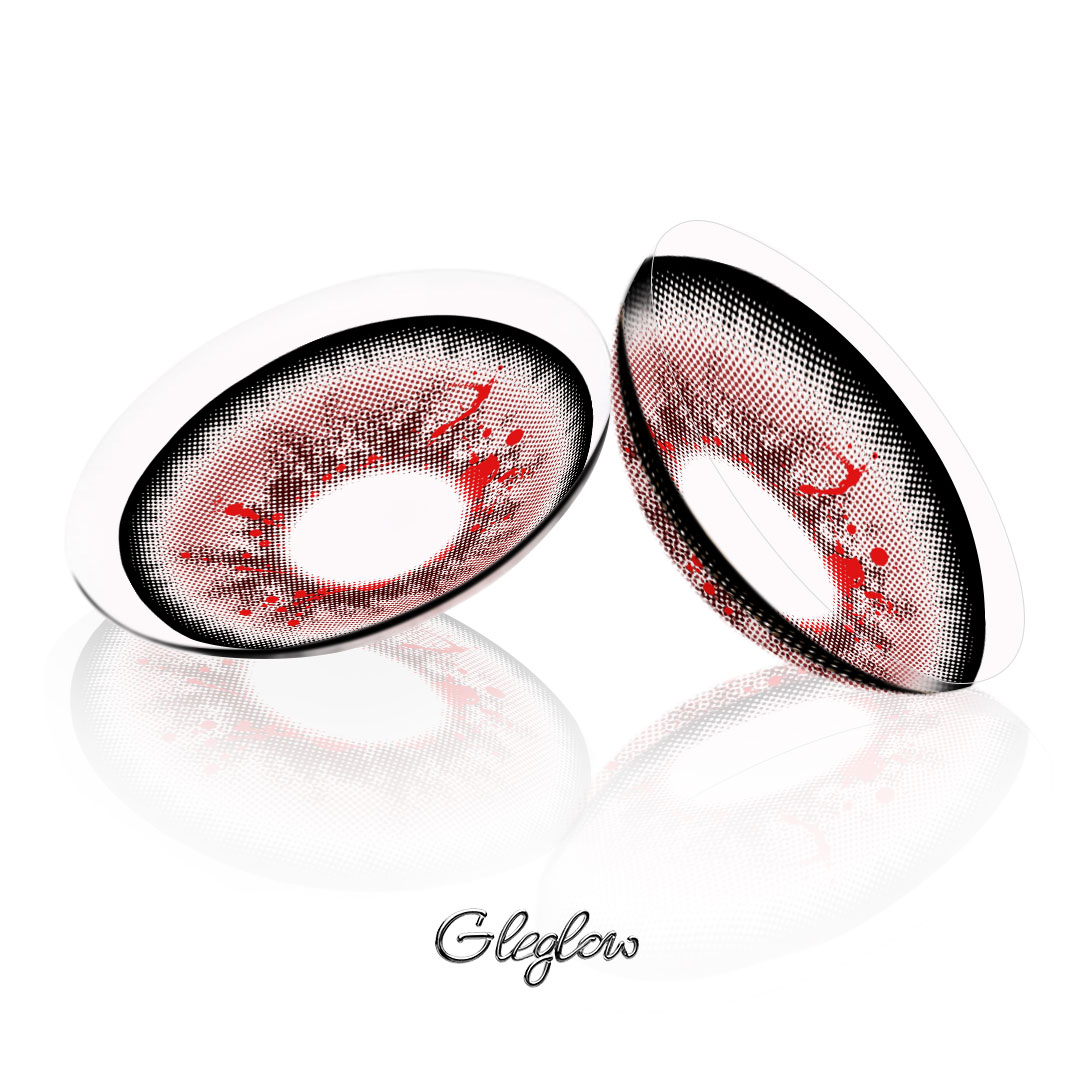 Havoc Red - 1 Year, 2 lenses Colored Contacts - Gleglow