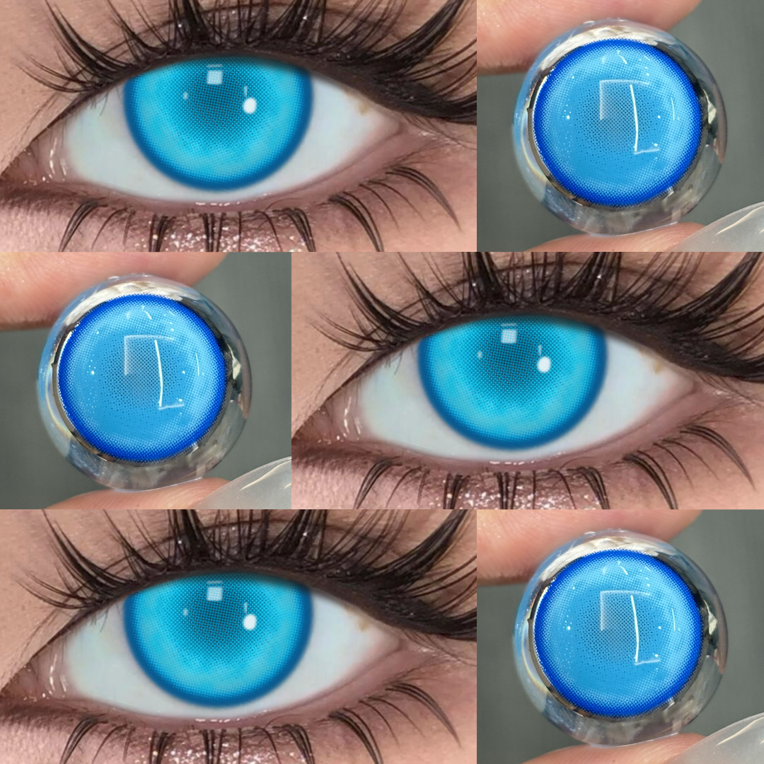 Paradise Blue - monthly, 2 lenses Colored Contacts - Gleglow