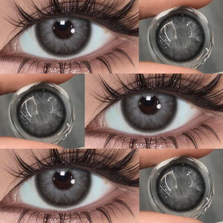 Adoring Black - 1 Year, 2 lenses Colored Contacts - Gleglow