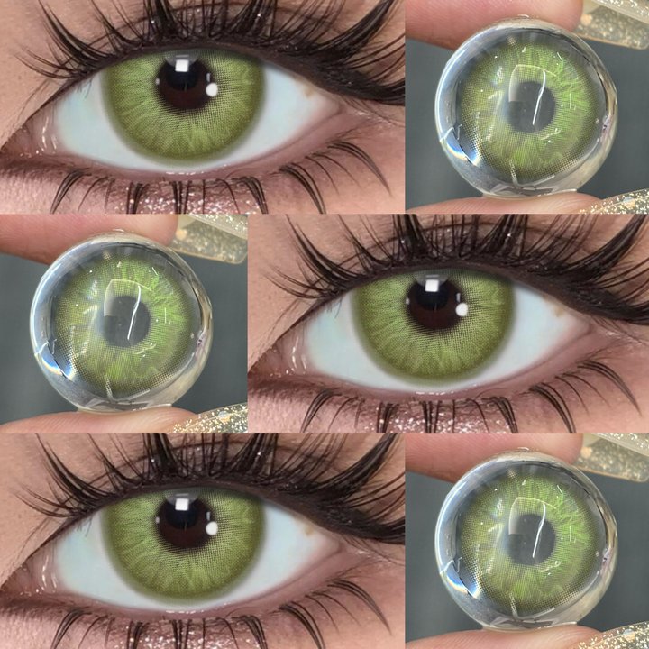 Adoring Green - 1 Year, 2 lenses Colored Contacts - Gleglow