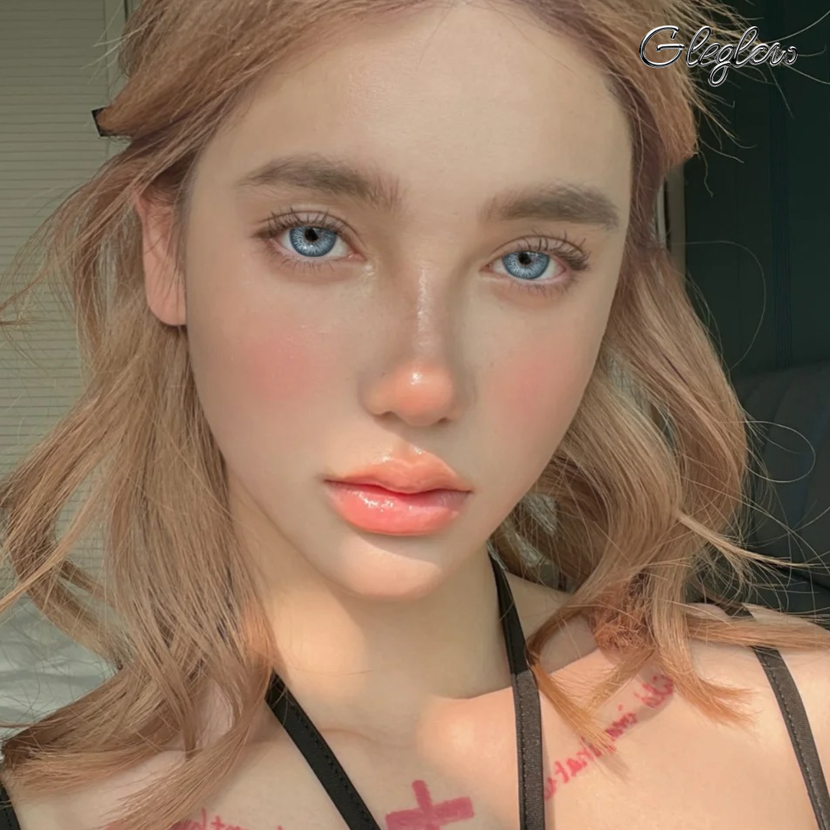 Flirting Blue - 1 Year, 2 lenses Colored Contacts - Gleglow