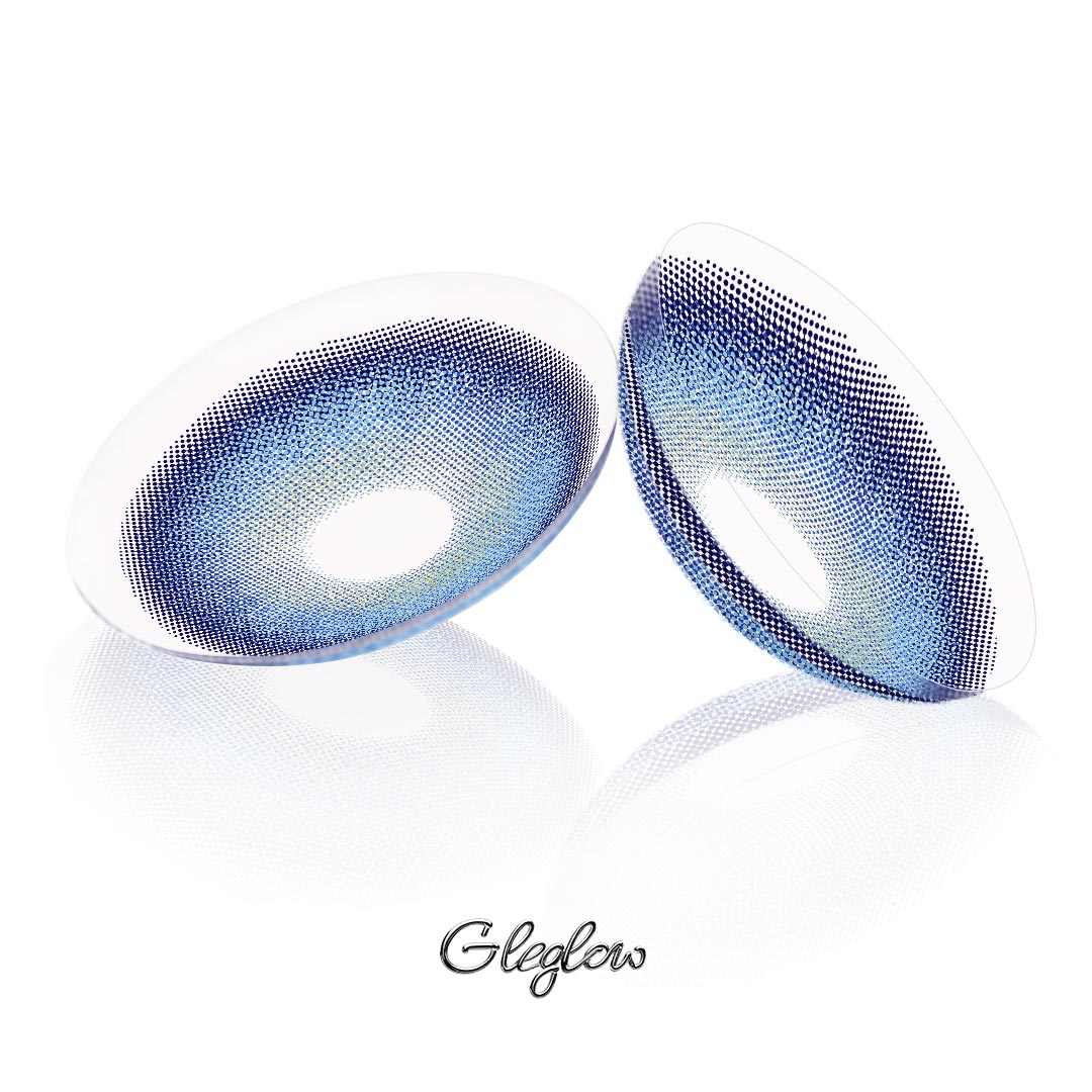 Jurel Dark Blue - 1 Year, 2 lenses Colored Contacts - Gleglow