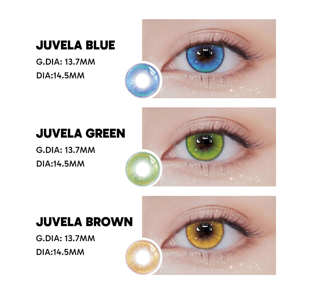 Juvela Green - monthly, 2 lenses Colored Contacts - Gleglow