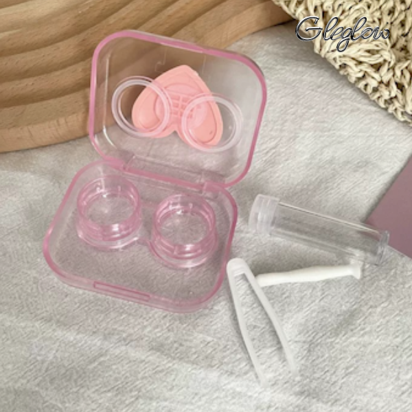 Crystal Clear Lens Case Colored Contacts - Gleglow