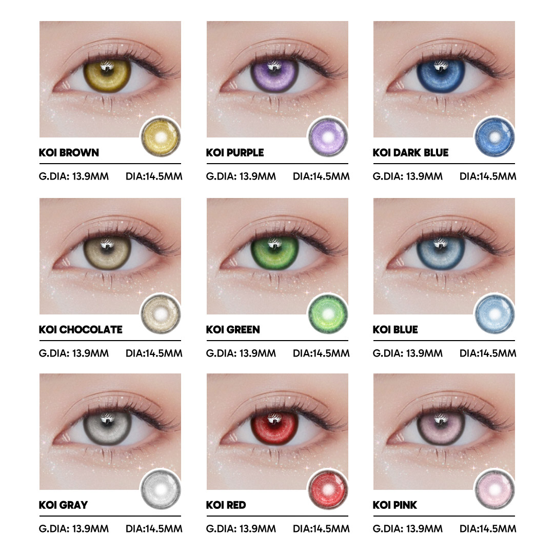KOI Brown - 1 Year, 2 lenses Colored Contacts - Gleglow