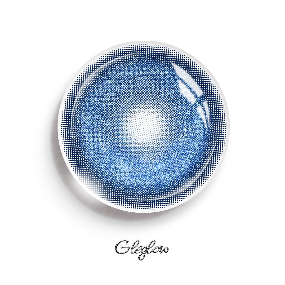 KOI Dark Blue - 1 Year, 2 lenses Colored Contacts - Gleglow