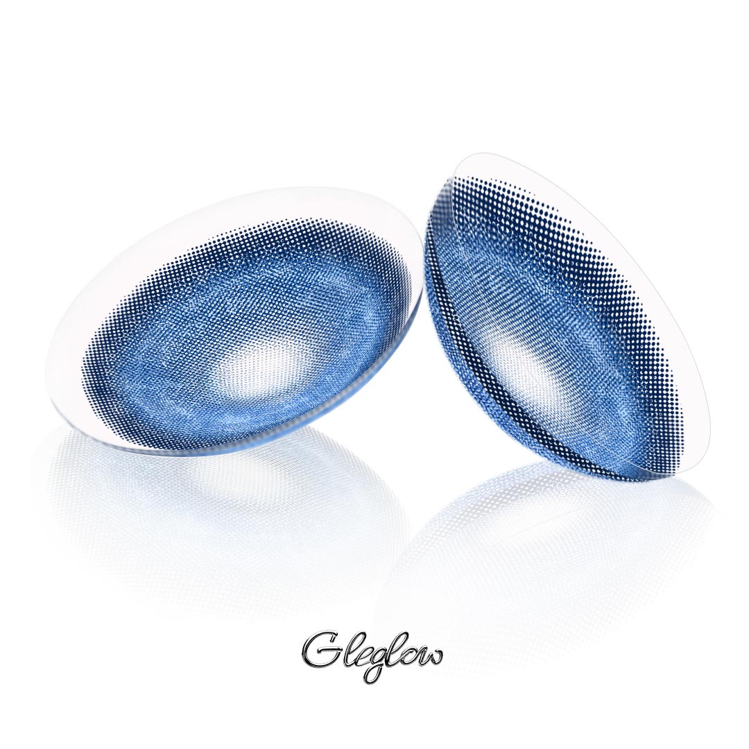 KOI Dark Blue - 1 Year, 2 lenses Colored Contacts - Gleglow