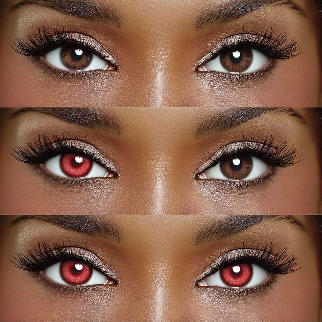 KOI Red - 1 Year, 2 lenses Colored Contacts - Gleglow