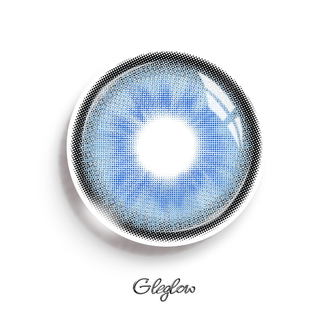 Kaien Blue - 1 Year, 2 lenses Colored Contacts - Gleglow