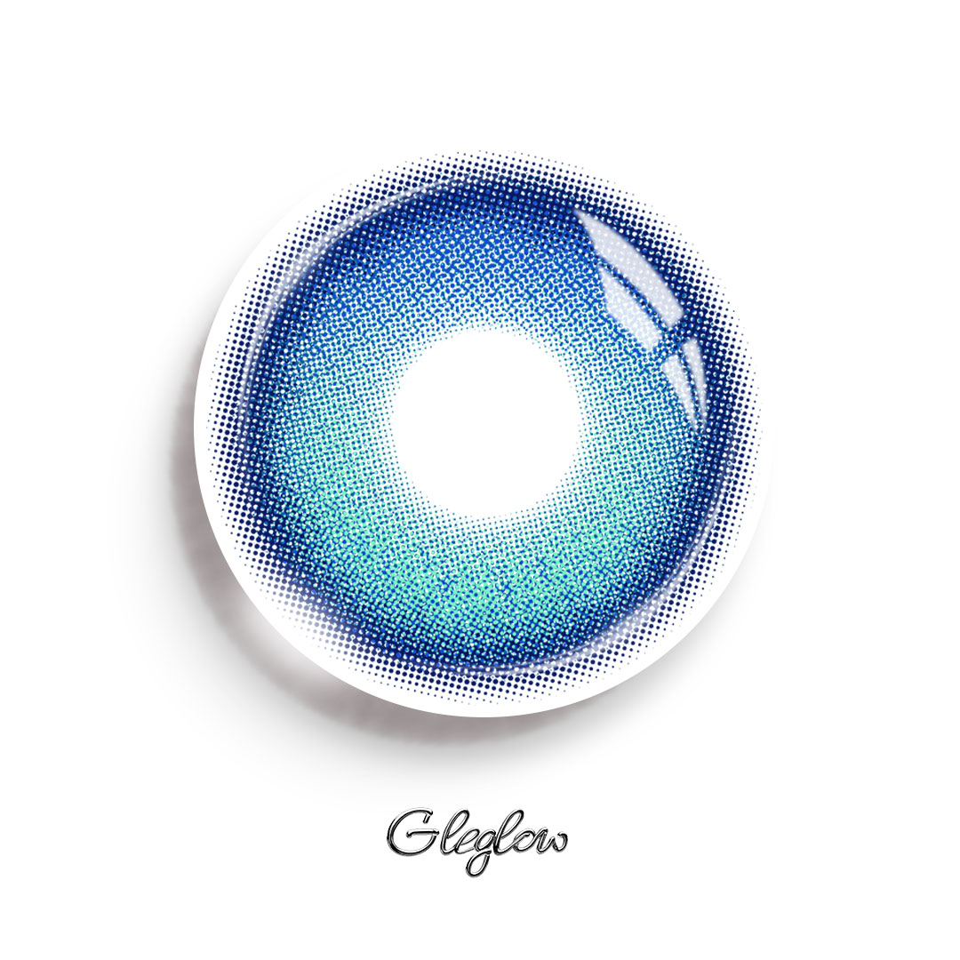 Lainis Blue - 6-month，2 lenses Colored Contacts - Gleglow