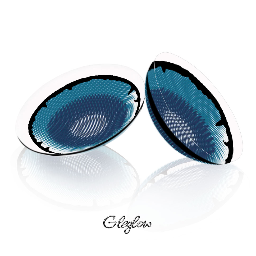 Lichen Blue - 1 Year, 2 lenses Colored Contacts - Gleglow