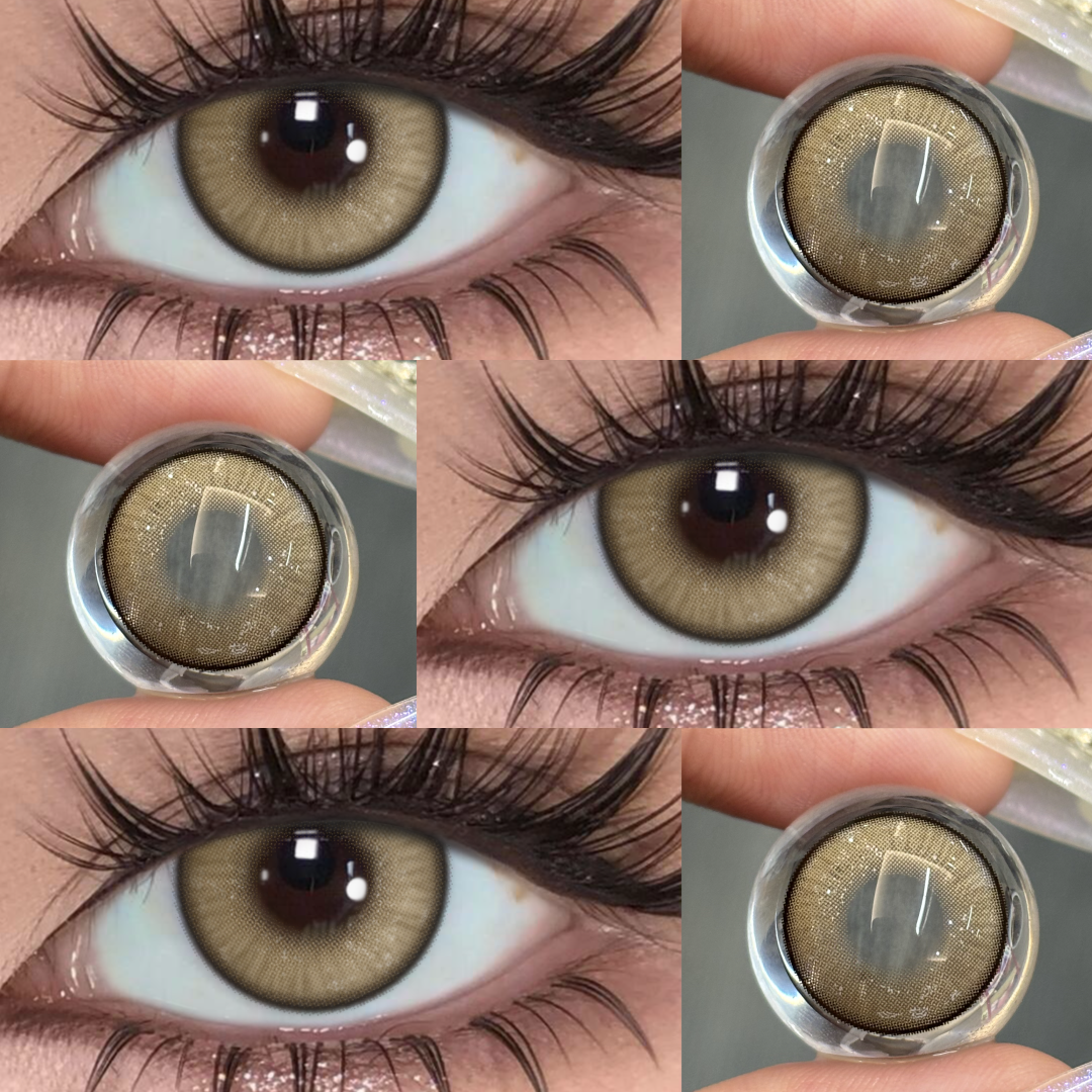 Plume Brown - 1 Year, 2 lenses Colored Contacts - Gleglow