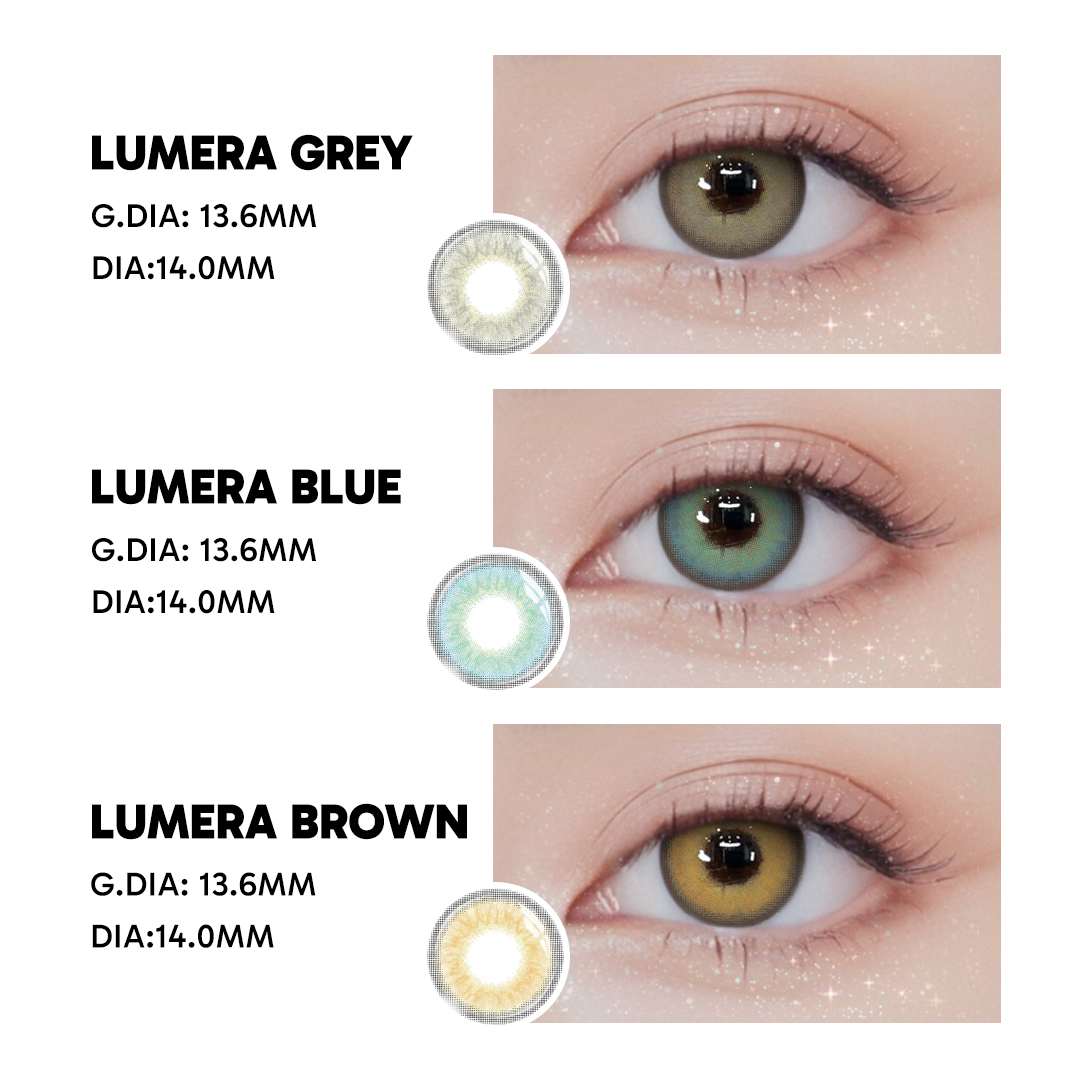 Lumera Brown - 1 Year, 2 lenses Colored Contacts - Gleglow