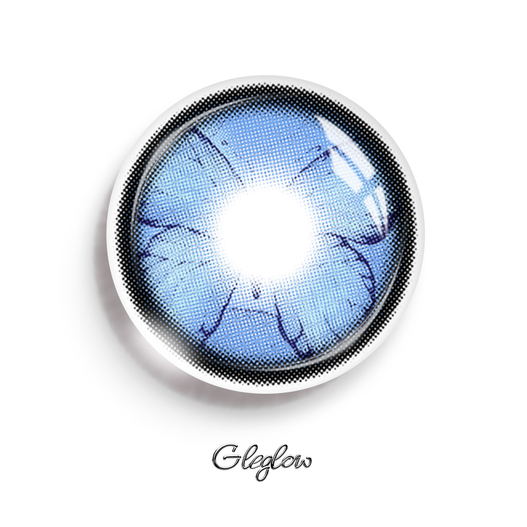 Lunar Wing Blue - 1 Year, 2 lenses Colored Contacts - Gleglow