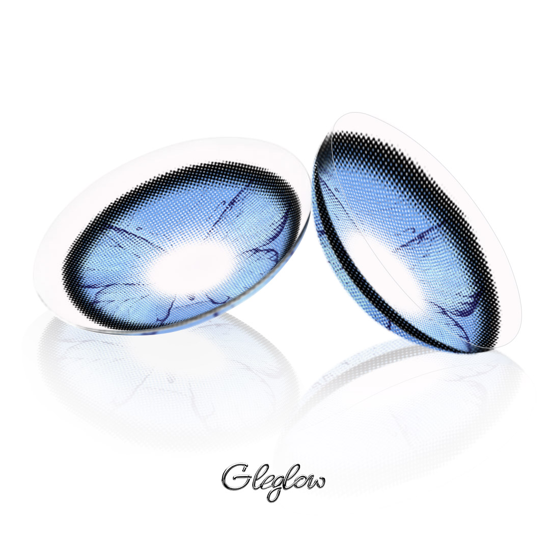 Lunar Wing Blue - 1 Year, 2 lenses Colored Contacts - Gleglow