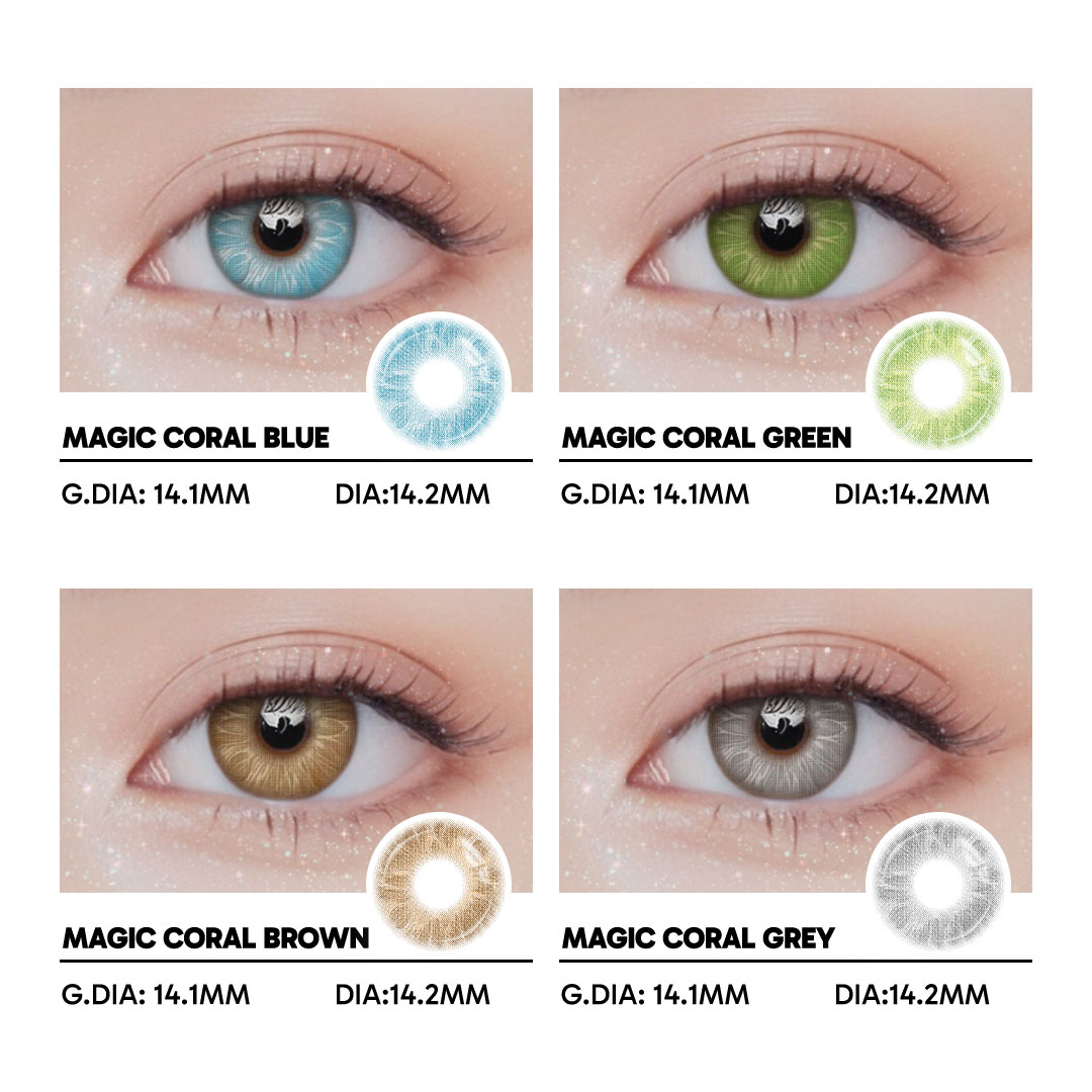 Magic Coral Green - 1 Year, 2 lenses