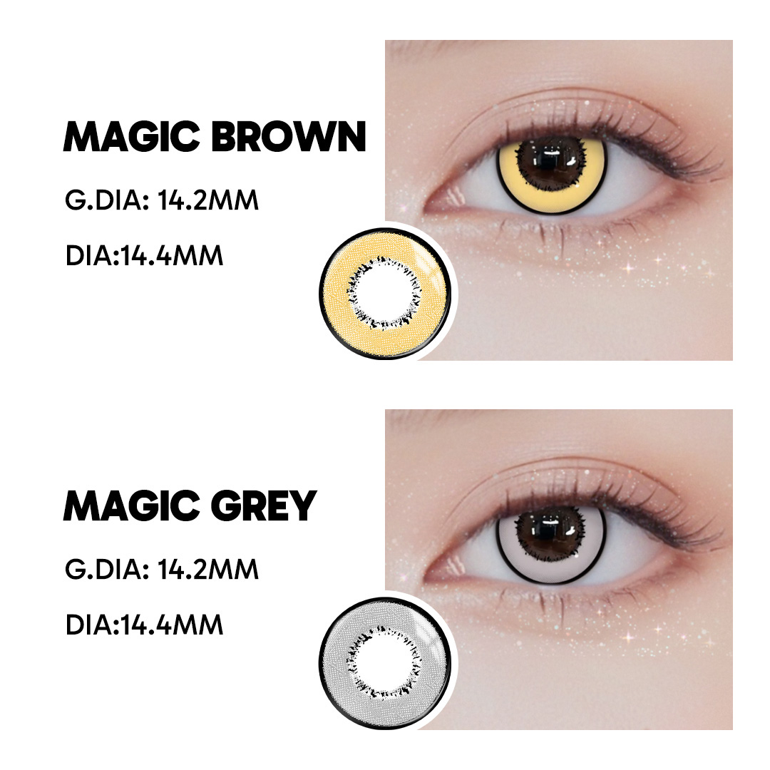 Magic Brown - 1 Year, 2 lenses Colored Contacts - Gleglow