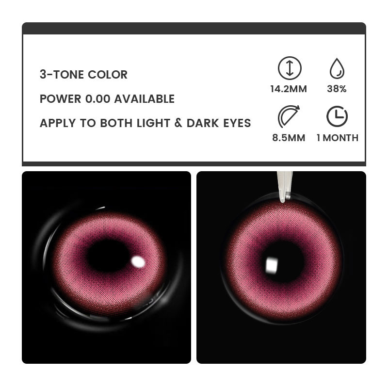 Merlot Pink - monthly, 2 lenses