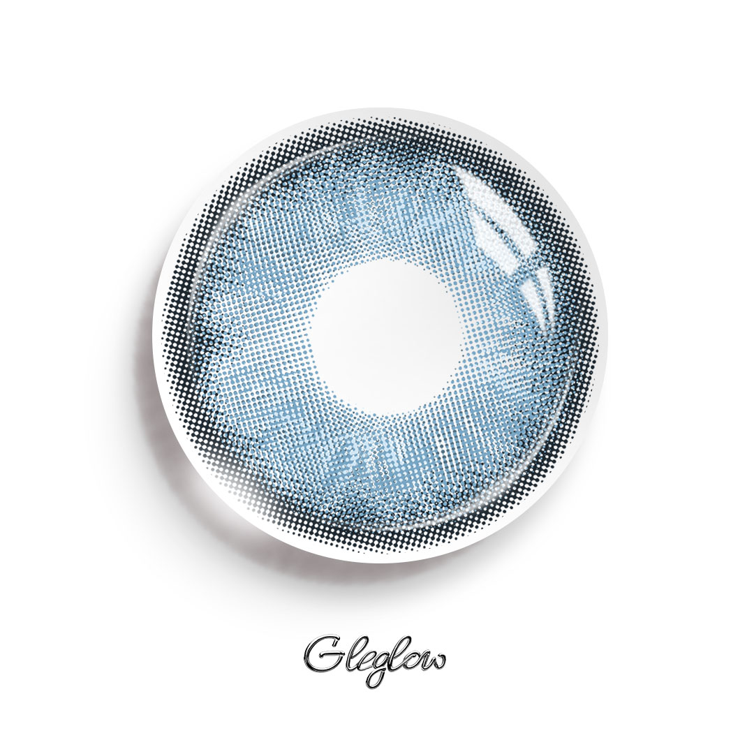 Mintcream Blue - 1 Year, 2 lenses Colored Contacts - Gleglow