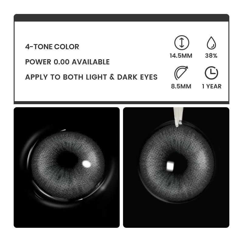 Missey Grey - 1 Year, 2 lenses Colored Contacts - Gleglow