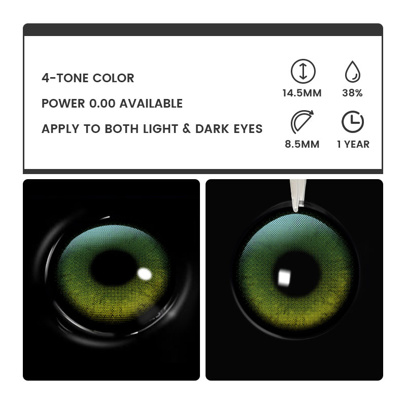 Mystara Brown - 1 Year, 2 lenses Colored Contacts - Gleglow