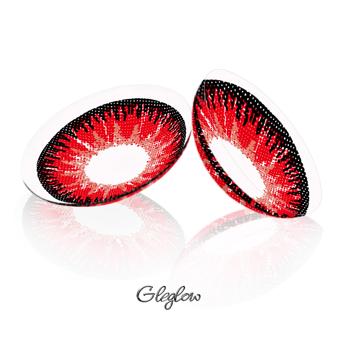 Mystery Red - 1 Year, 2 lenses Colored Contacts - Gleglow