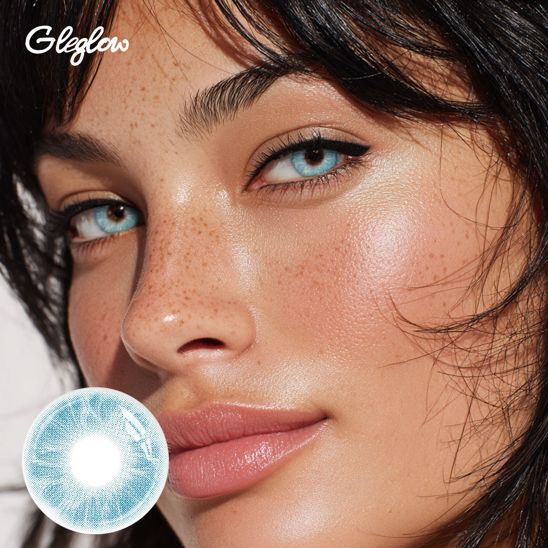 Magic Coral Blue - 1 Year, 2 lenses Colored Contacts - Gleglow