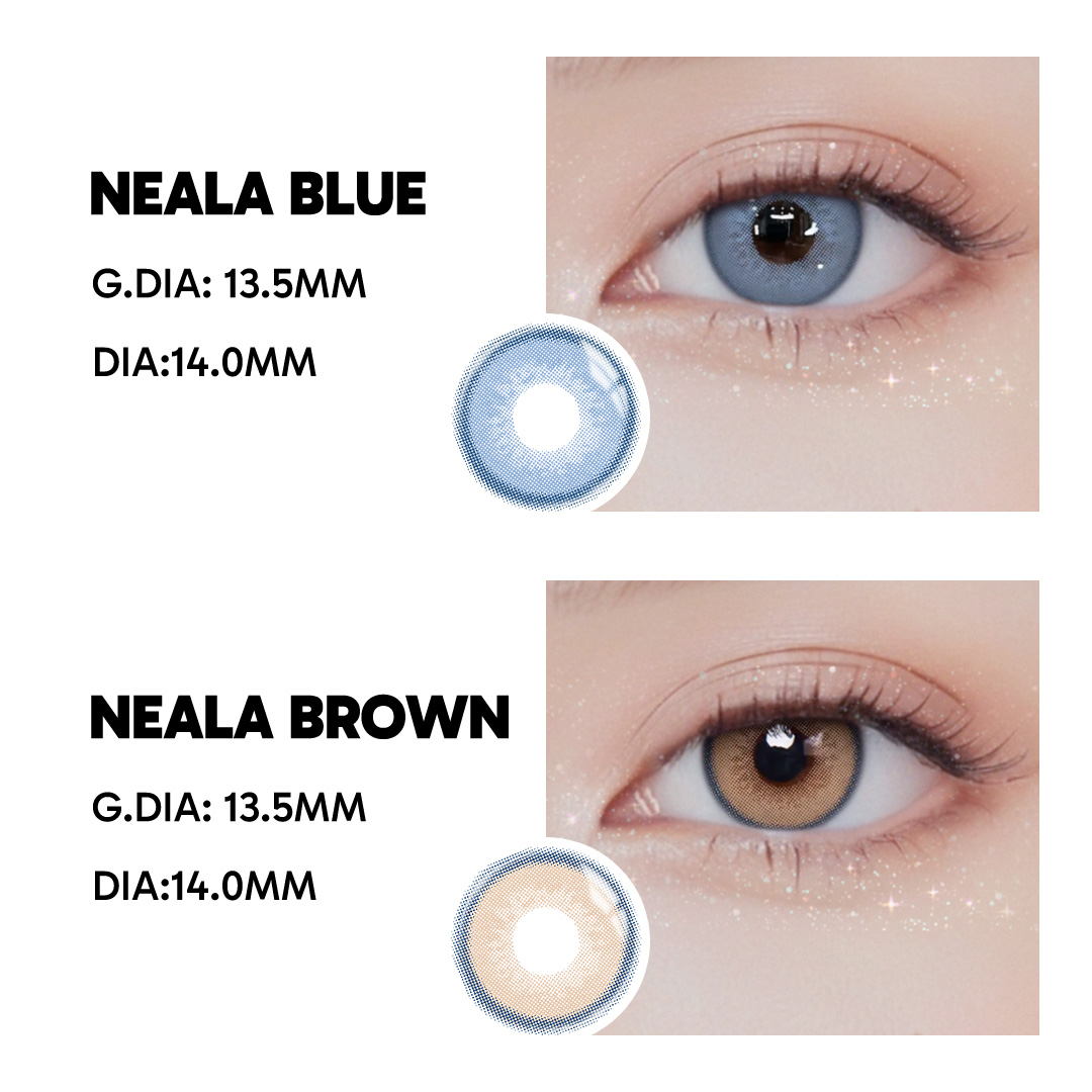 Neala Blue - 1 Year, 2 lenses Colored Contacts - Gleglow