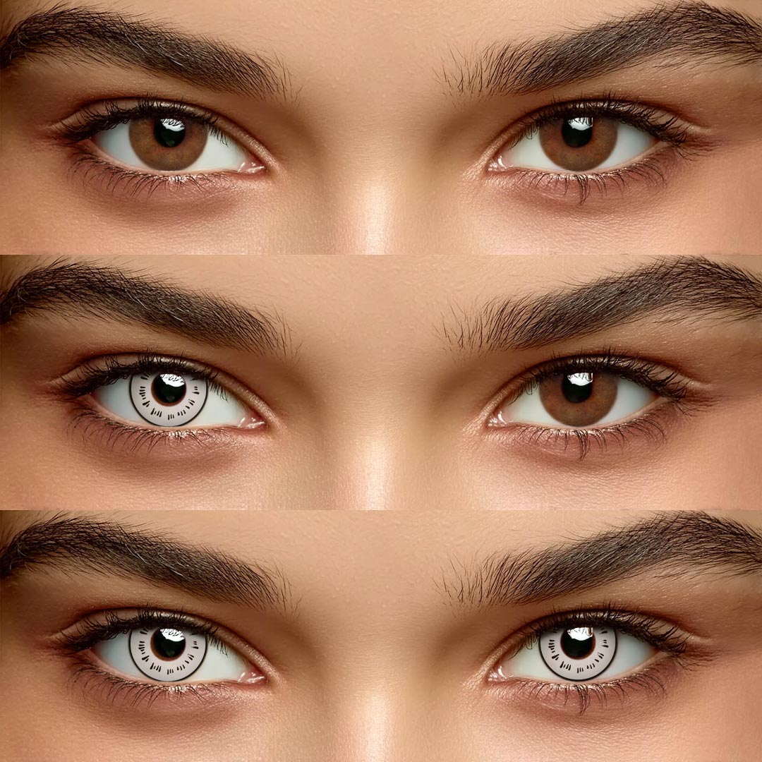 Neji Byakugan White - 1 Year, 2 lenses Colored Contacts - Gleglow