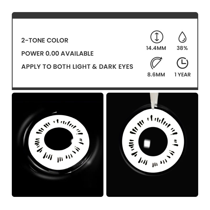 Neji Byakugan White - 1 Year, 2 lenses