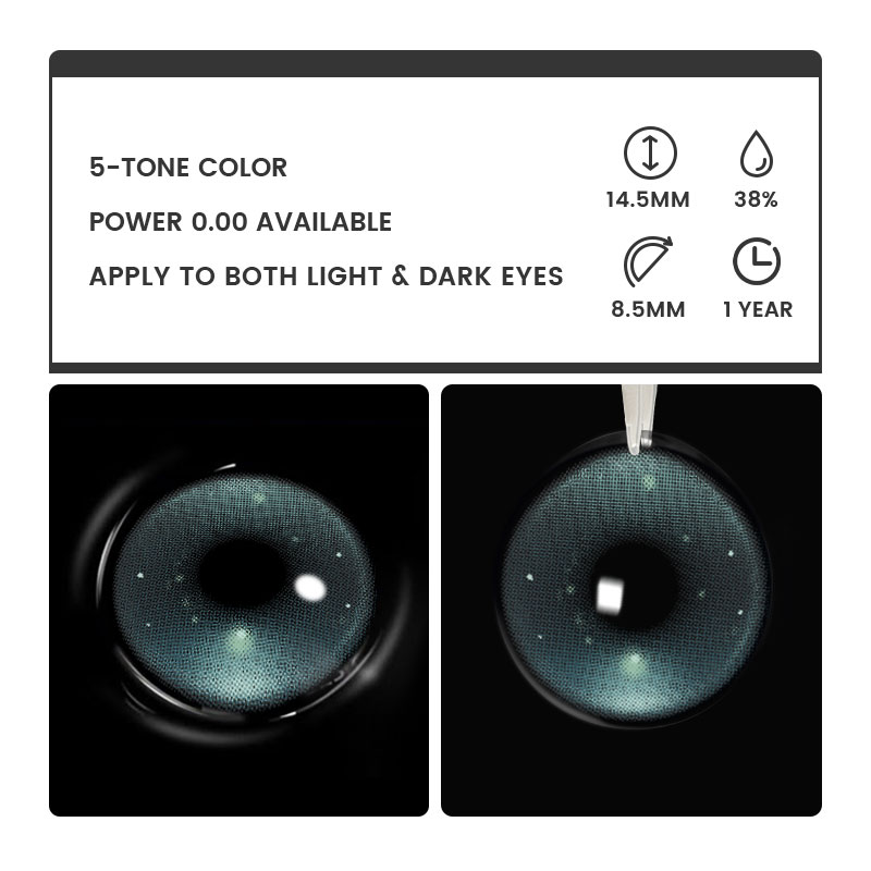 Neon Pulse Blue Contact Lenses – 1 Year, 2 Lenses Colored Contacts - Gleglow