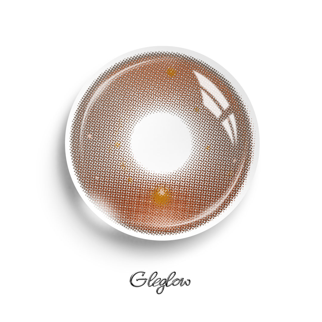 Neon Pulse Brown Contact Lenses – 1 Year, 2 Lenses Colored Contacts - Gleglow