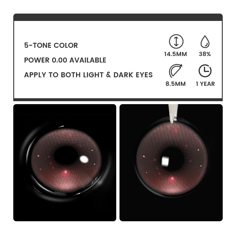 Neon Pulse Pink - 1 Year, 2 lenses Colored Contacts - Gleglow