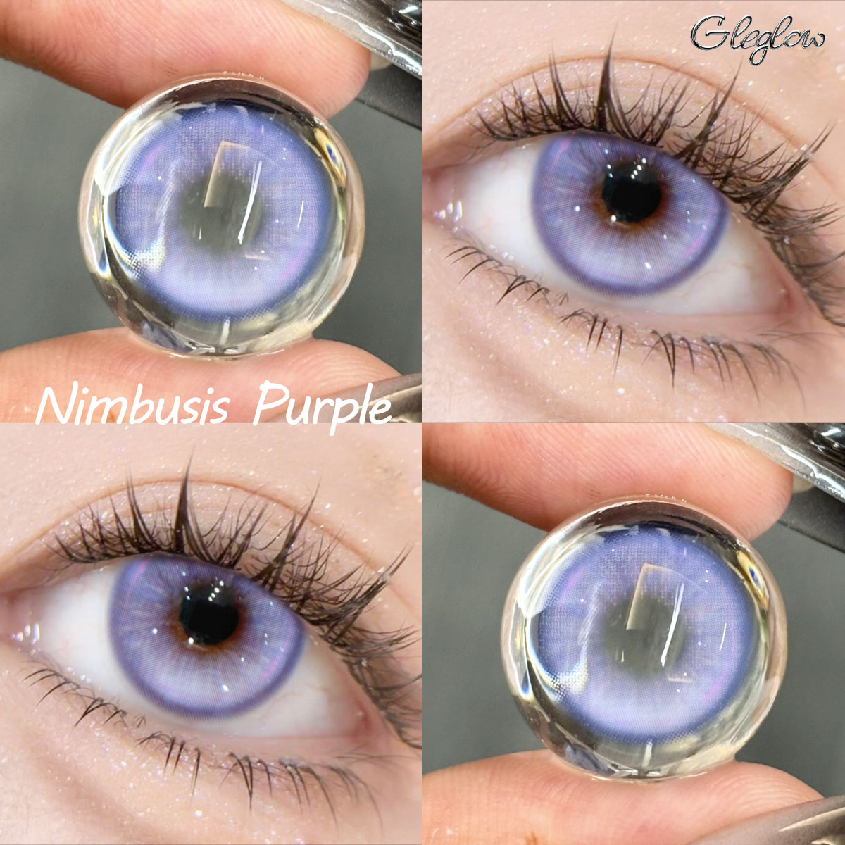 Nimbusis Purple - 1 Year, 2 lenses Colored Contacts - Gleglow