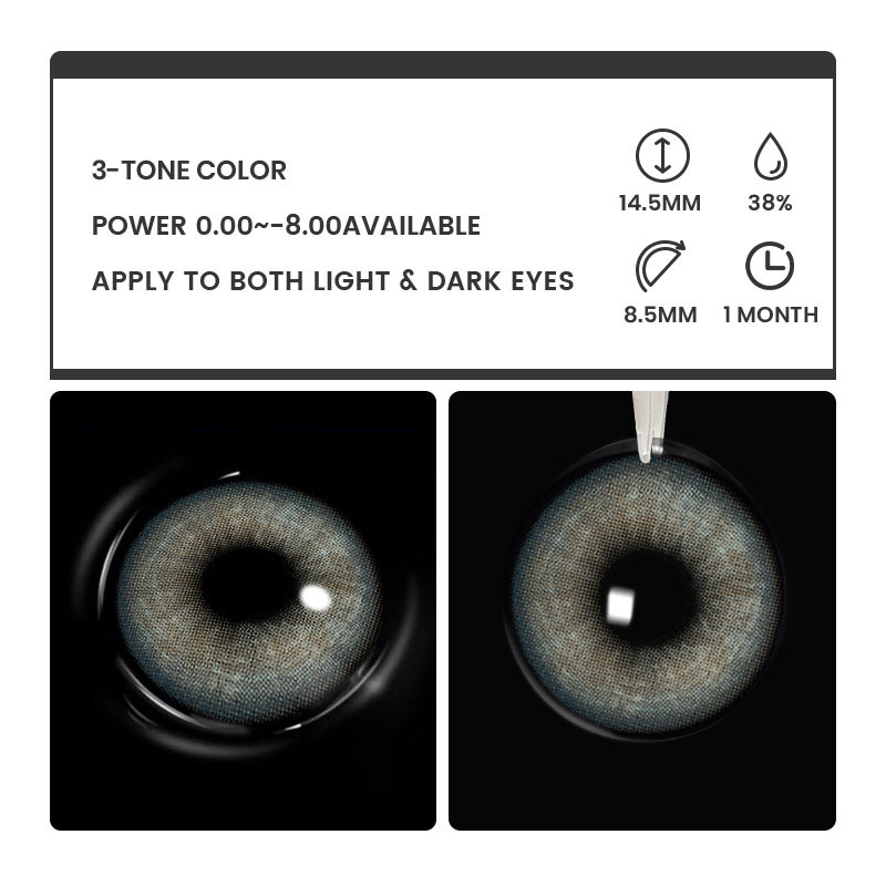 Niva Blue - monthly, 2 lenses Colored Contacts - Gleglow