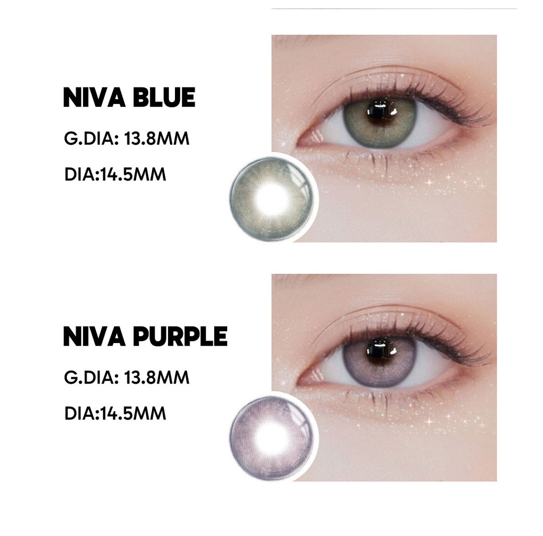 Niva Blue - monthly, 2 lenses Colored Contacts - Gleglow