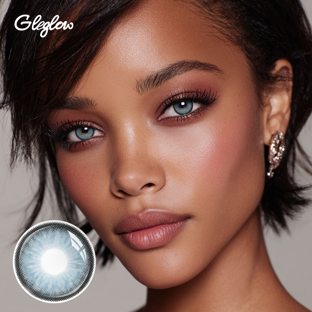 Thistle Flower Blue - monthly, 2 lenses Colored Contacts - Gleglow