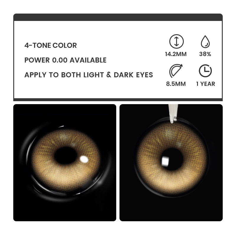 Norvak Brown - 1 Year, 2 lenses Colored Contacts - Gleglow