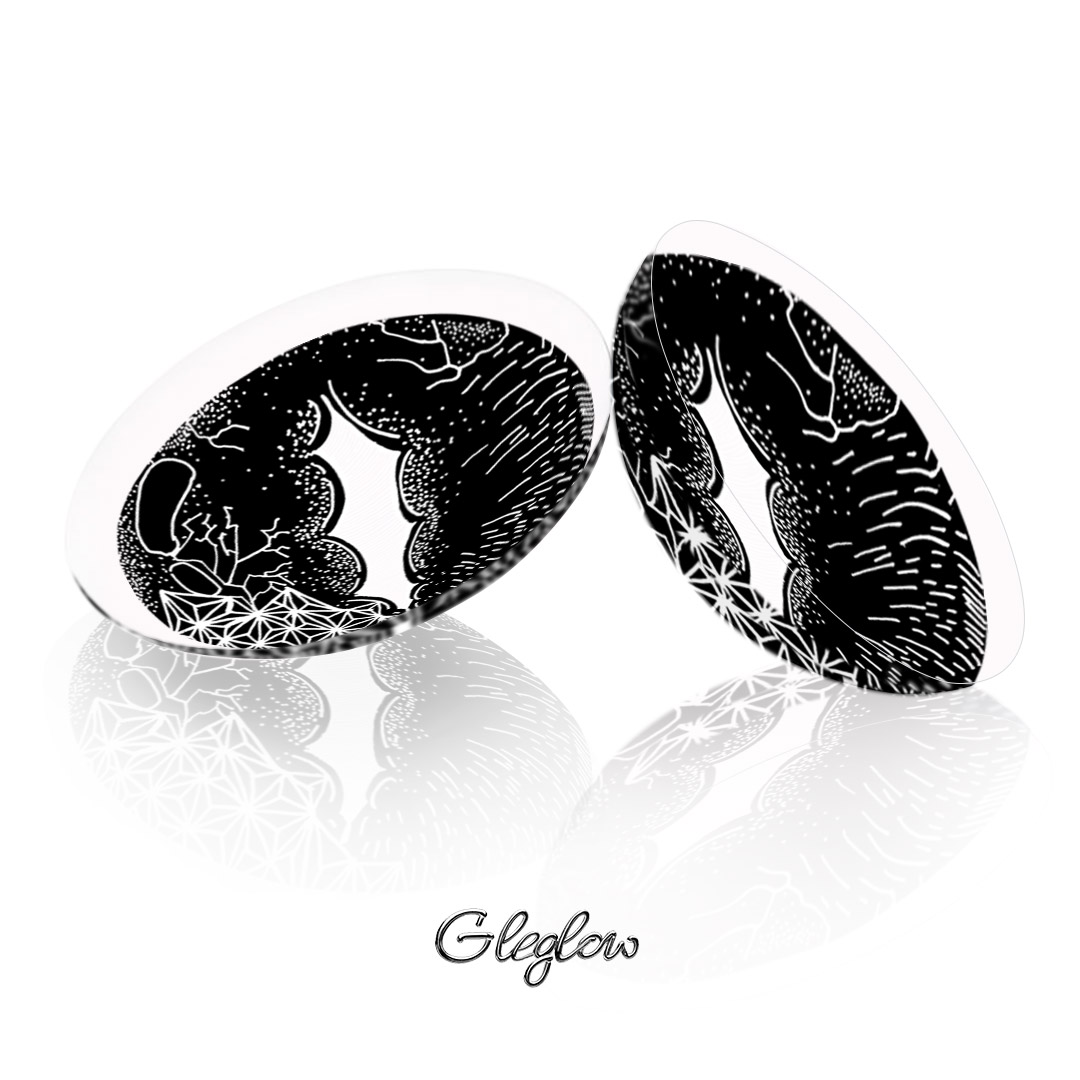 Obsidian Gaze Black - 1 Year, 2 lenses Colored Contacts - Gleglow