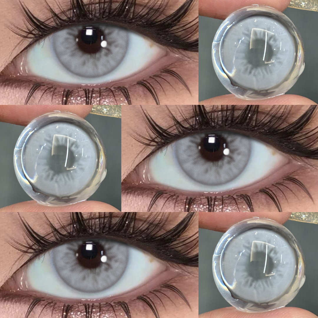 Lunis Grey - 1 Year, 2 lenses Colored Contacts - Gleglow